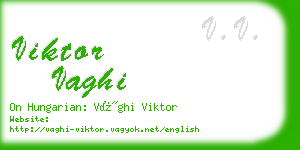 viktor vaghi business card